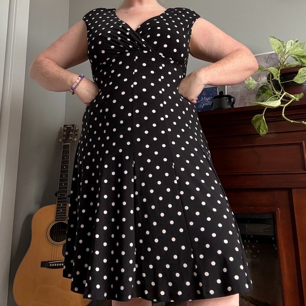 Ralph Lauren Black and White Polka Dot Dress